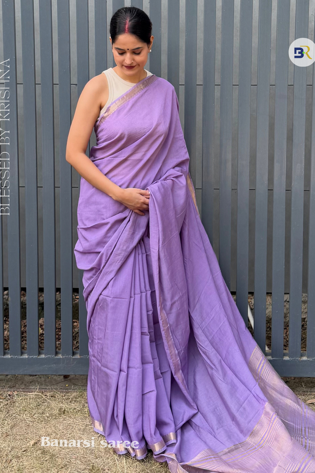 Priya Kunj Mauve Banarasi Saree