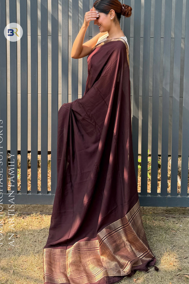 Barsana Mitti Banarasi Saree