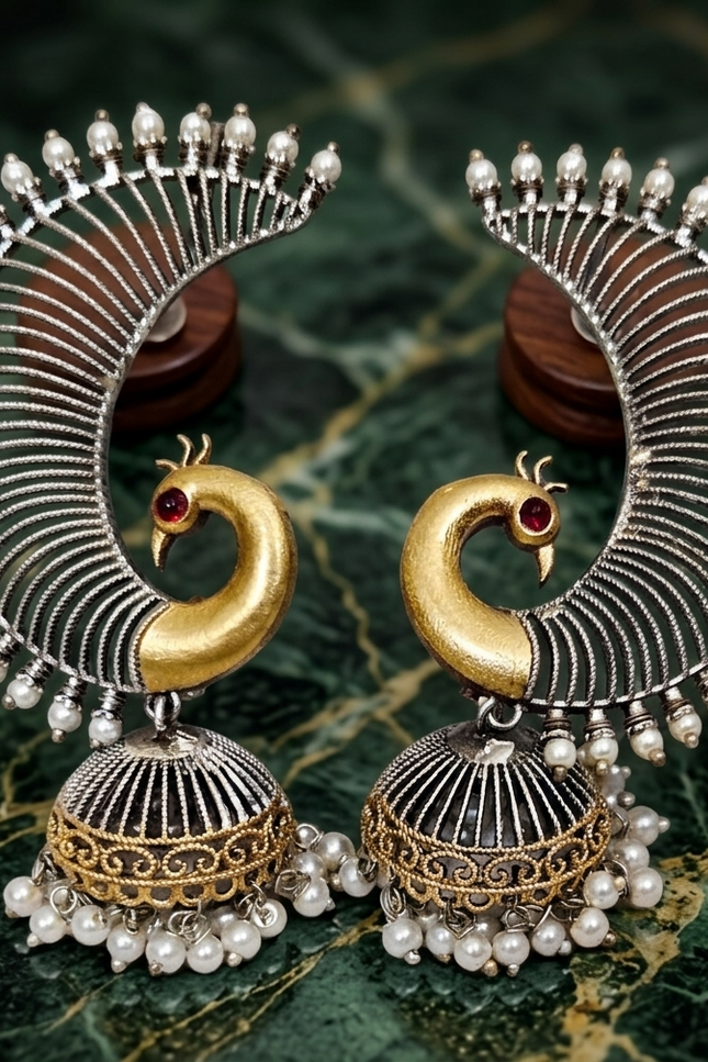 Madhav Priya Mayur Jhumkis