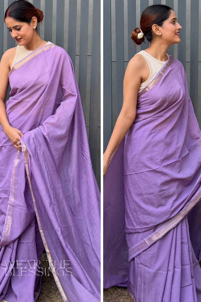 Priya Kunj Mauve Banarasi Saree