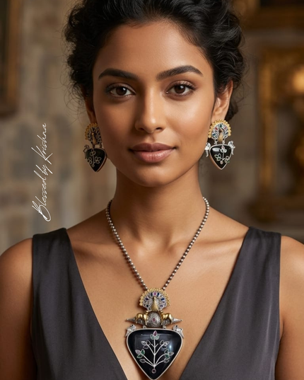 Rukmini Vilasa Mayura Rajsi Necklace Set