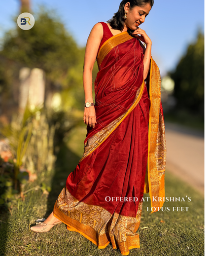 Raas Vilasini - Pure Chanderi Silk with Kantha Work