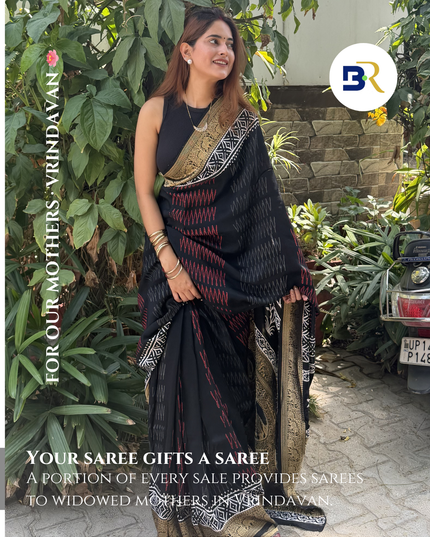 Vrindavan Vani Dola Silk Saree