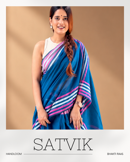 Gaura Kanti Blue Handloom Saree
