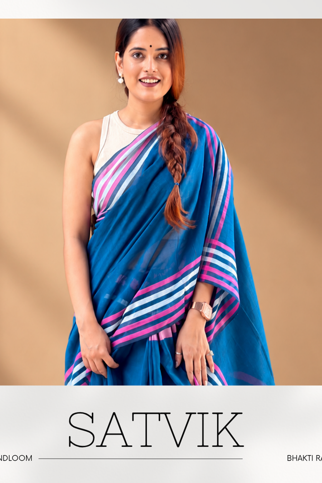 Radha Madan Blue Handloom Saree