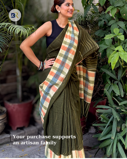 Krishna Bhadra Mul Cotton Saree