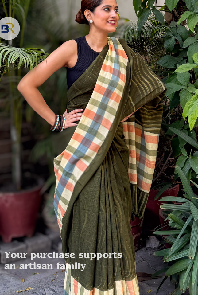 Krishna Bhadra Mul Cotton Saree