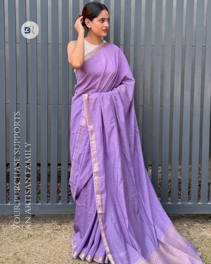 Priya Kunj Mauve Banarasi Saree
