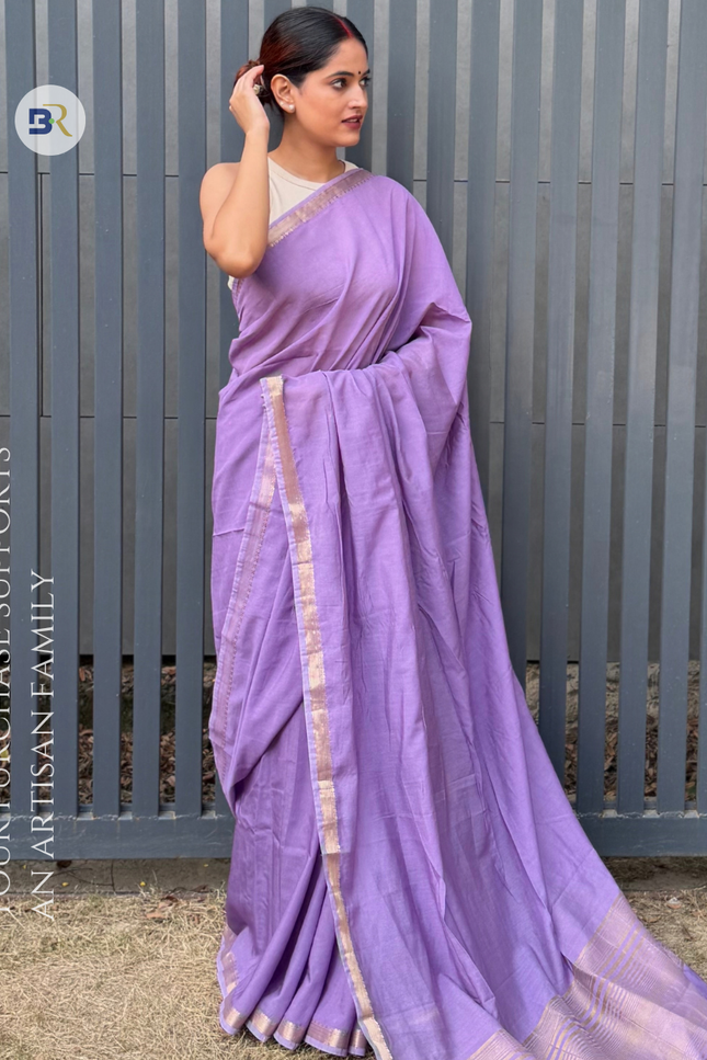 Priya Kunj Mauve Banarasi Saree