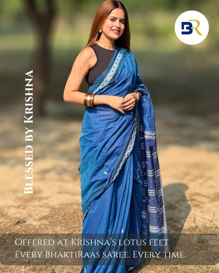 Barsana Blue Handloom Saree