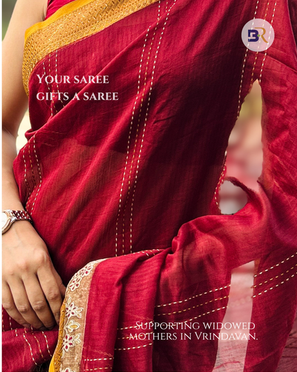 Raas Vilasini - Pure Chanderi Silk with Kantha Work