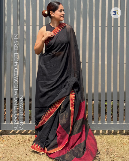 Radha Raman Black Handloom Saree