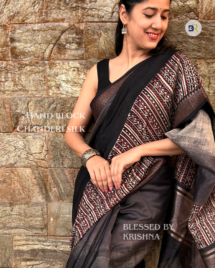 Shyamrasi – Pure Chanderi Silk Saree