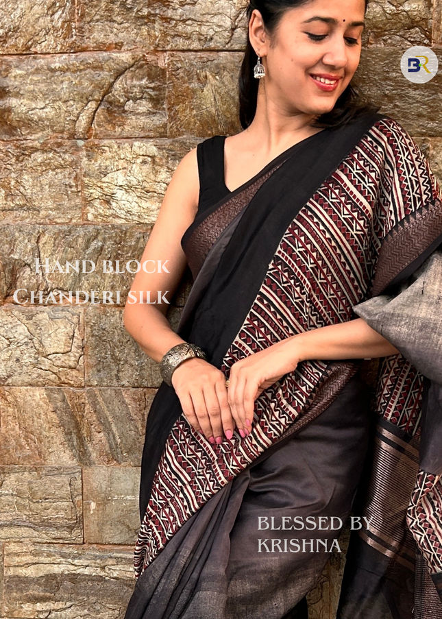 Shyamrasi – Pure Chanderi Silk Saree