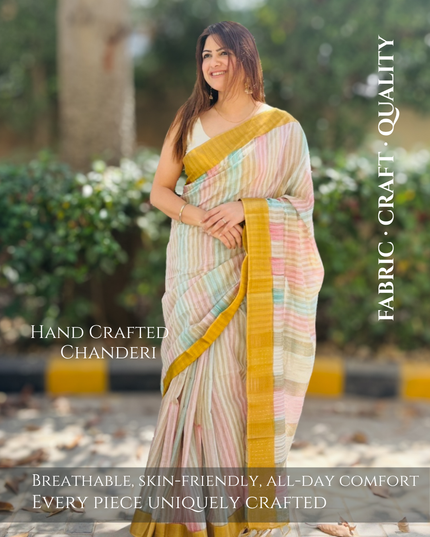 Madhav Mohini Chanderi Silk Saree