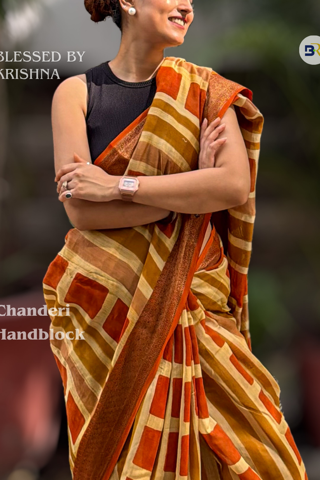 Nitya Kishori Pure Chanderi Silk Saree