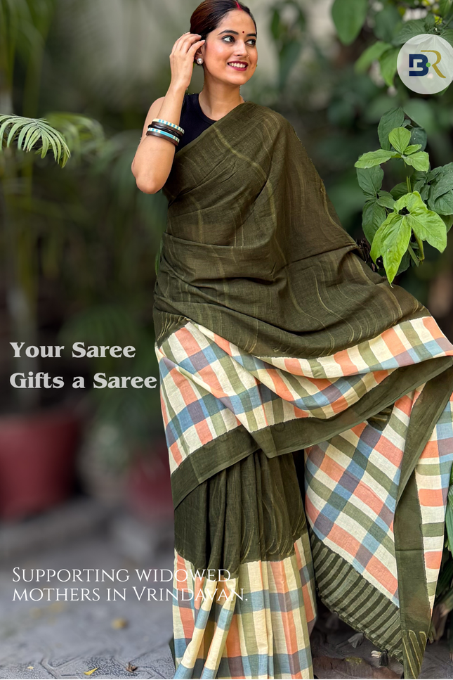 Krishna Bhadra Mul Cotton Saree