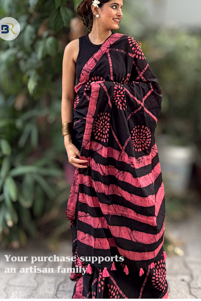 Krishna Kalindi Mul Cotton Saree