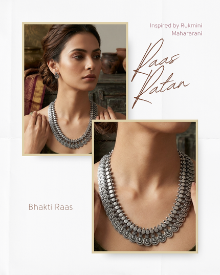 Rukmini Raajlakshmi Oxidized Necklace