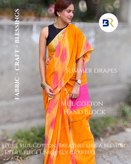 Gauranga Prerna Mul Cotton Saree