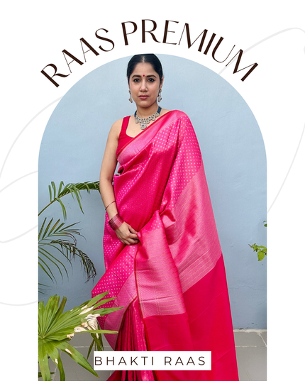 Nidhivan | Fuchsia Pink Kanjivaram Silk Saree