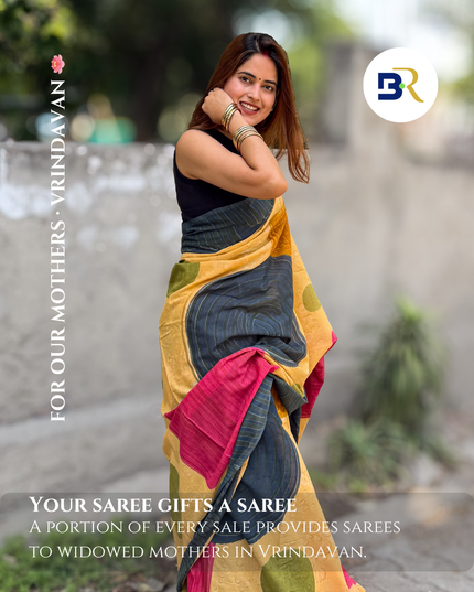 Vrindavan Leher Mul Cotton Saree