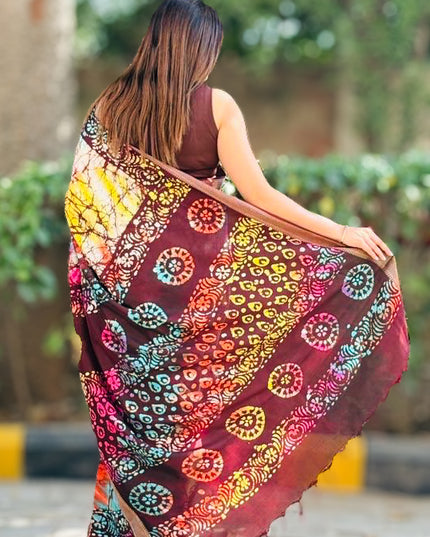 Vrindavan Rangotsav Assam Silk Saree