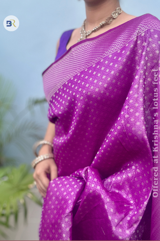 Kusum Sarovar | Purple Kanjivaram Saree