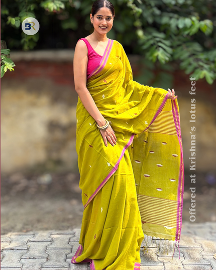Radha Shyam Sundar Green Handloom Saree