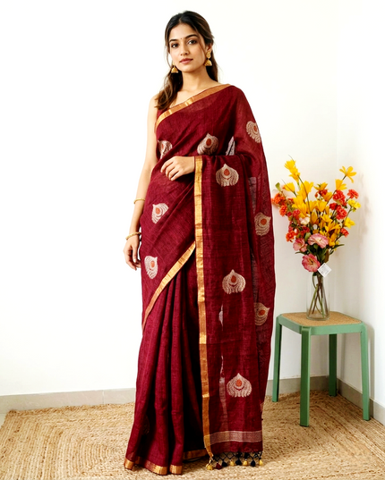 Mayur Kanti Handwoven Jamdani Saree