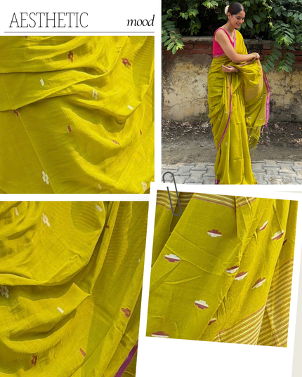 Radha Shyam Sundar Green Handloom Saree