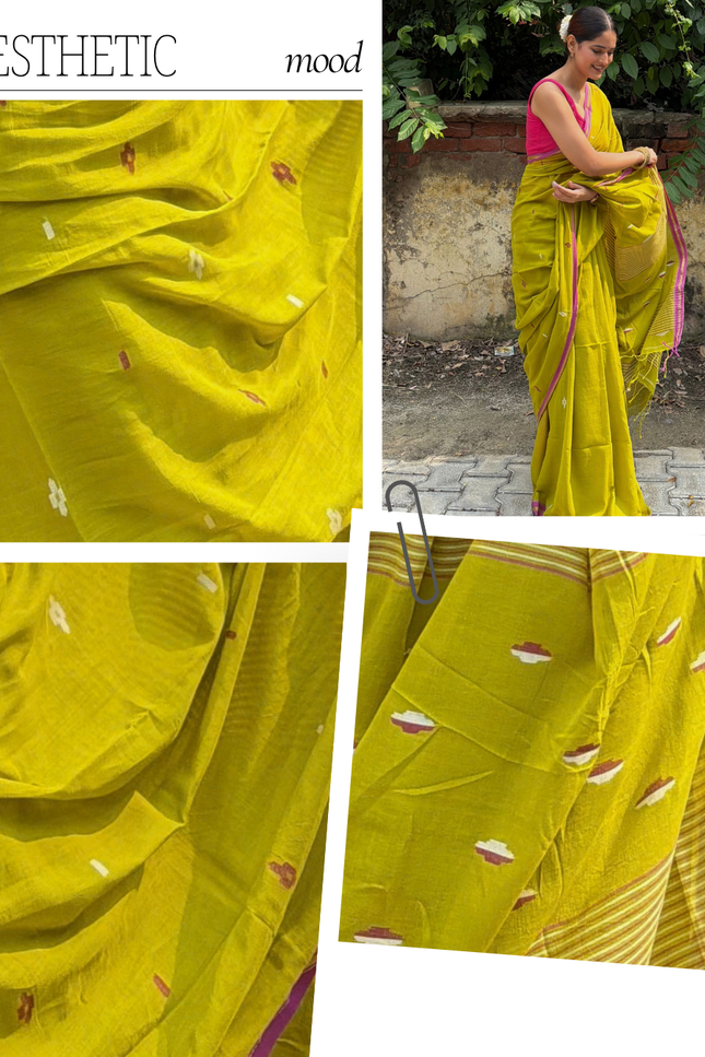Radha Shyam Sundar Green Handloom Saree