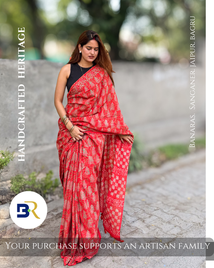 Tulsi Manjari Mul Cotton Saree