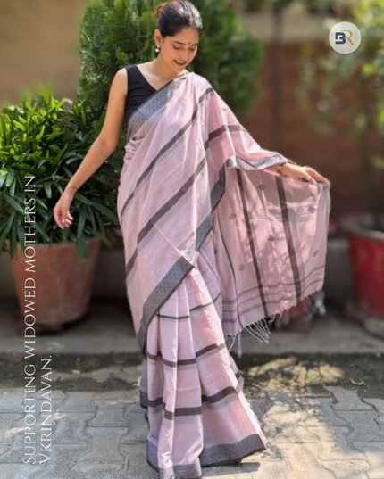 Radha Mohan Mauve Handloom Saree