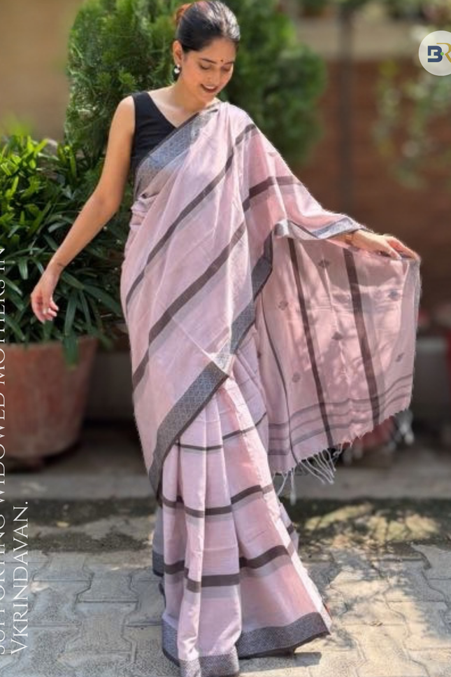 Radha Mohan Mauve Handloom Saree