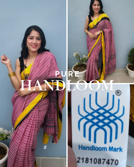 Madhavi Leher Handloom Cotton Saree