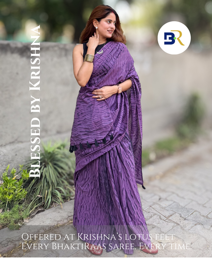 Radha Neela Mul Cotton Saree