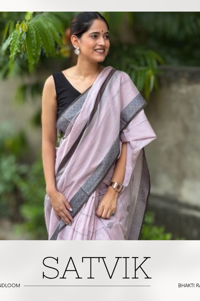 Radha Mohan Mauve Handloom Saree