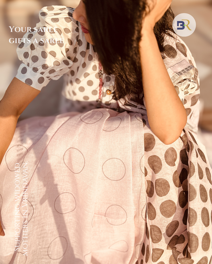 Chandravali Grace – Pure Linen Saree