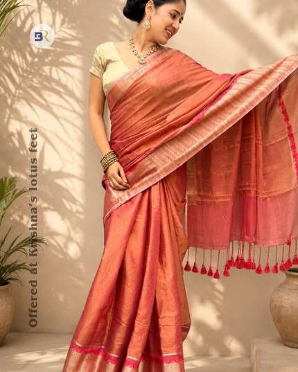 Krishna Rasrupa Banarasi Tanshui Saree