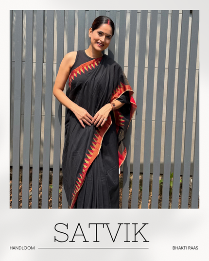 Radha Raman Black Handloom Saree