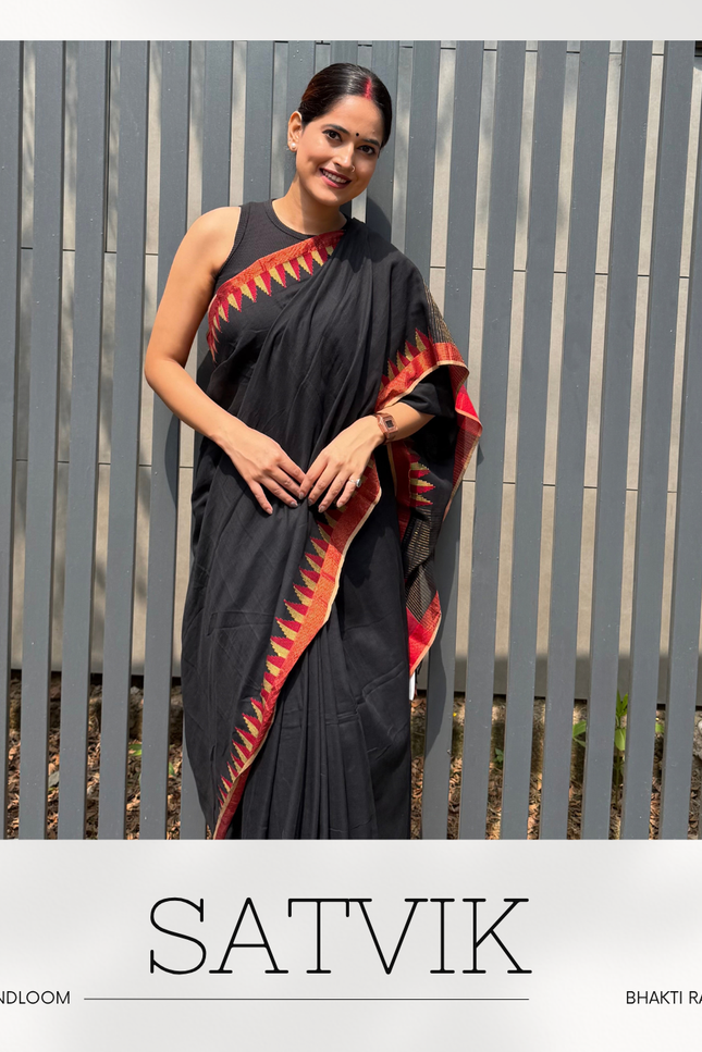 Radha Raman Black Handloom Saree