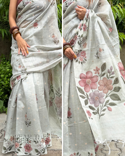 Manmohani Krishna Banarasi Linen Saree
