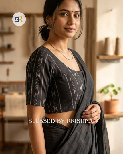 Yamuna Weave Cotton Ikkat Blouse