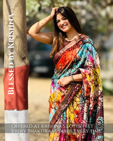 Vrindavan Rangotsav Assam Silk Saree