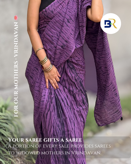 Radha Neela Mul Cotton Saree