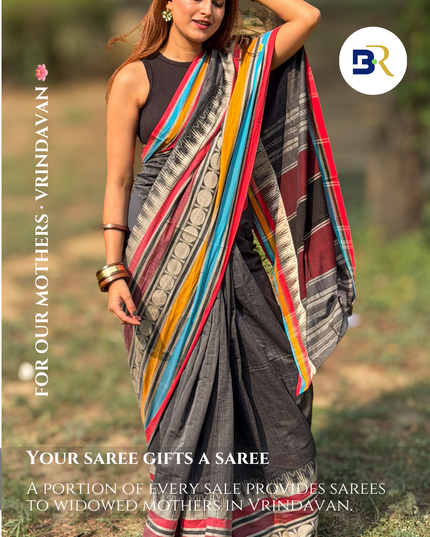 Gopi Vastram Grey Handloom Saree
