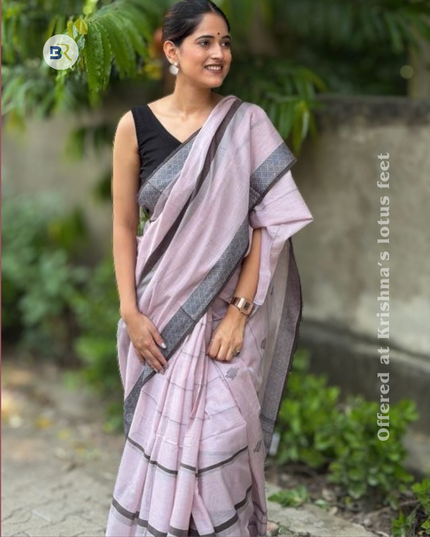 Radha Mohan Mauve Handloom Saree