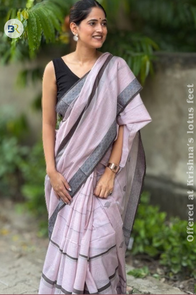 Radha Mohan Mauve Handloom Saree