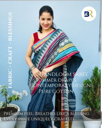 Satyabhama Neelambara Handloom Saree